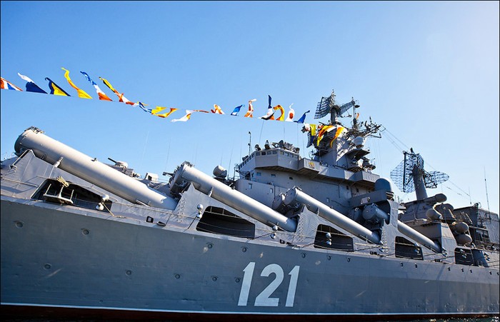 Khu trục hạm Moskva của Hạm đội Biển Đen tại Sevastopol.