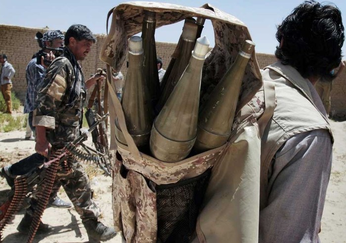 Đạn chống tăng RPG mà lực lượng đặc biệt Afghanistan thu giữ trong một cuộc đấu súng với quân nổi dậy ở Kabul ngày 02 tháng 8 năm 2012.