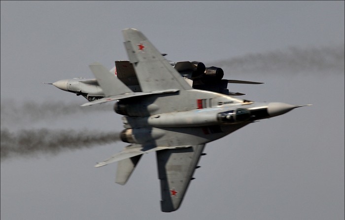 Màn trình diễn của phi đội MiG-29.