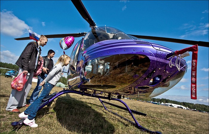 Các trực thăng tham gia thi đấu tại Giải vô địch trực thăng thế giới lần thứ 14.