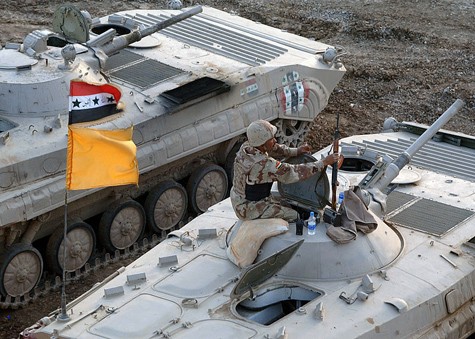 Xe bọc thép BMP-1 của quân đội Iraq.