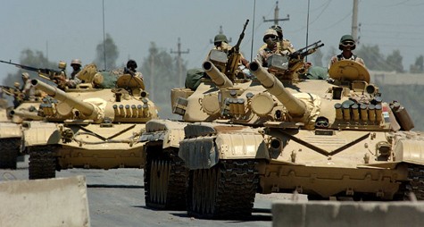 Xe tăng T-72 của quân đội Iraq.