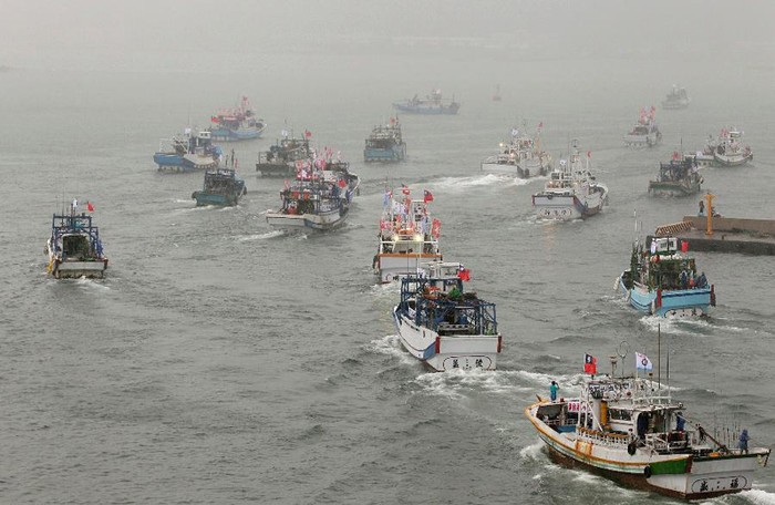 Hàng chục tàu cá của Đài Loan đã tới khu vực tranh chấp đảo Senkaku của Nhật Bản.
