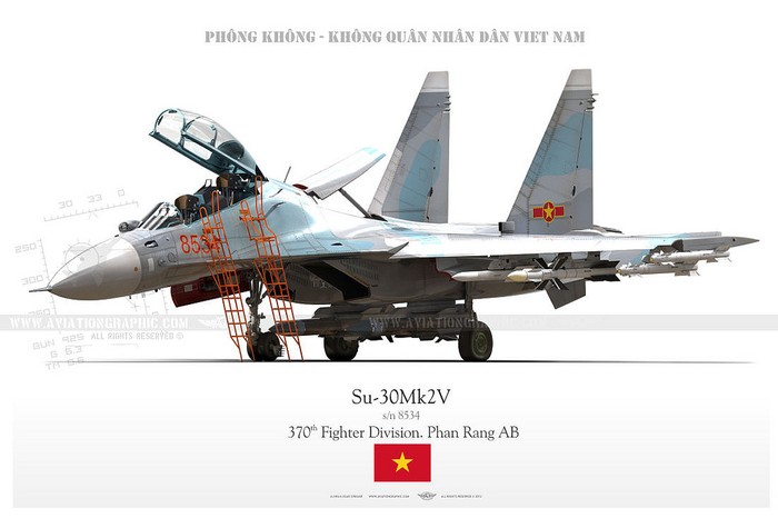 Su-30MK2V của Không quân nhân dân Việt Nam.