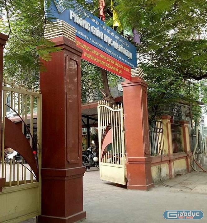 Trụ sở Phòng Giáo dục và Đào tạo quận Thanh Xuân - Hà Nội (ảnh HC)