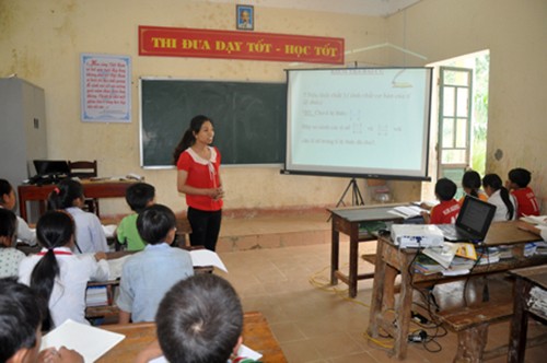 Lớp học tại trường Trung học phổ thông dân tộc bán trú ở xã Bản Công, huyện Trạm Tấu, tỉnh Yên Bái. Ảnh: Báo Yên Bái