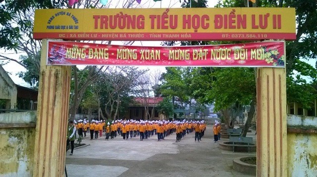Trường tiểu học Điền Lư II, huyện Bá Thước, tỉnh Thanh Hóa. Ảnh: Nguồn http://thdienlu2.pgdbathuoc.edu.vn.
