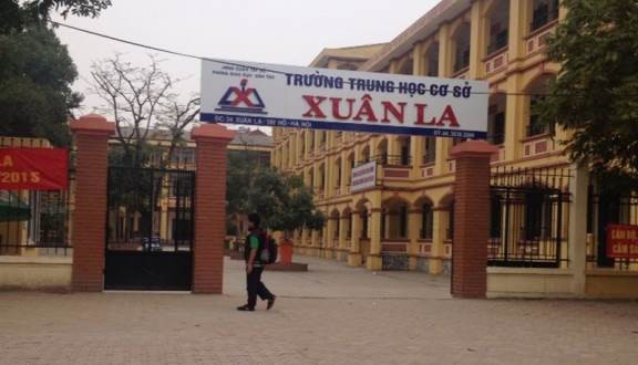 Trường Trung học cơ sở Xuân La, quận Tây Hồ, Hà Nội.