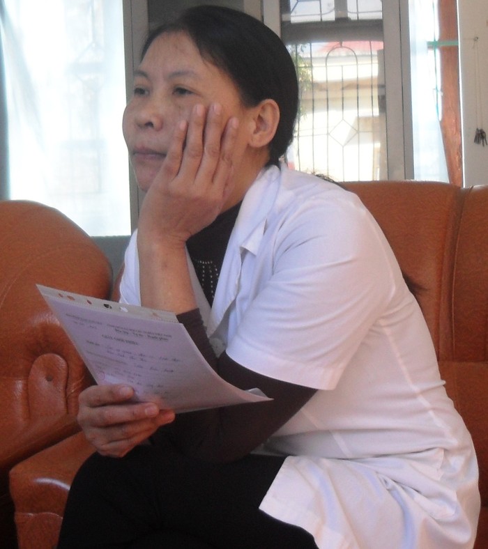 Bà Đỗ Thị Nhung Trạm trưởng Y tế xã Thanh Vân