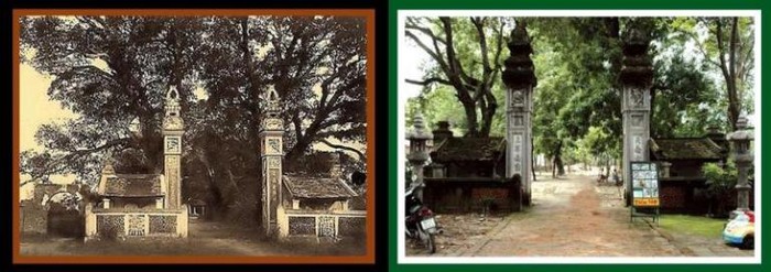 Đền Voi Phục (Cầu Giấy) trước đây và hiện nay