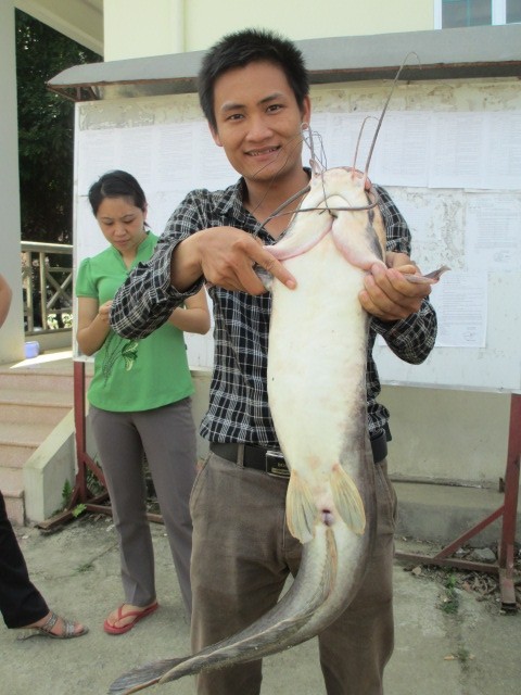 Con cá nặng 6,7 kg bắt được ở Hạ Lang, Cao Bằng