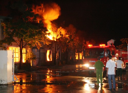 Một vụ cháy lớn từng xảy ra tại KCN An Đồn (Đà Nẵng - Ảnh: HC