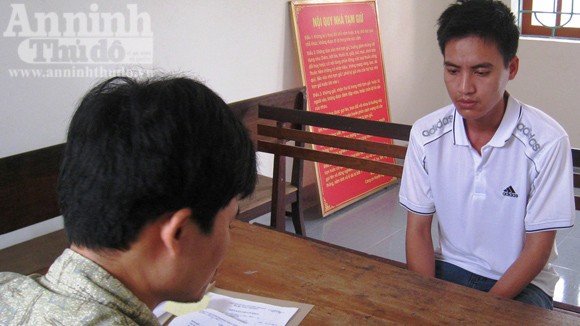 Đối tượng Thái Quang Đạt tại cơ quan điều tra