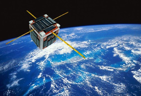 Mô hình vệ tinh F-1 khi ở trên quỹ đạo. Đồ họa: FSpace