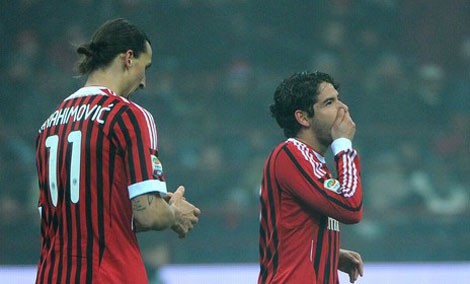 Nỗi buồn thua trận của AC Milan.