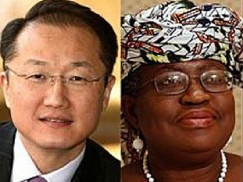 Cuộc đua tranh giành ghế chủ tịch WB hiện nay là 2 ứng cử viên Kim Jong Jim đến từ Mỹ và Bộ trưởng Tài chính Nigeria Ngozi Okonjo-Iweala. (Nguồn: Internet)
