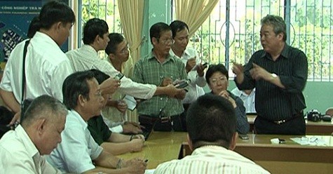Ông Phạm Thanh Quang trả lời báo chí. (Ảnh: Vov)