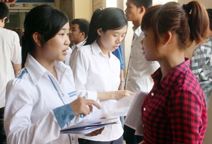 Kỳ tuyển sinh năm 2012, trường CĐ Kinh tế Tài chính Thái Nguyên không có thí sinh nào bị điểm 0. Ảnh: GDTD