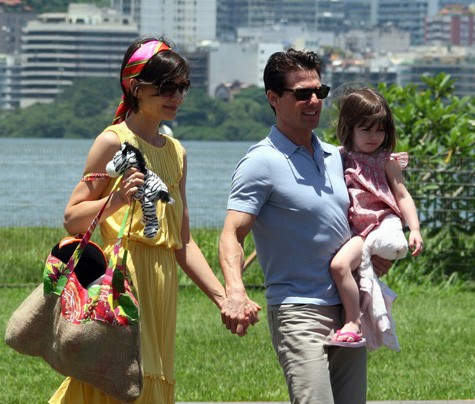 Gia đình Tom Cruise những ngày còn mặn nồng.