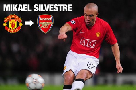 Mikael Silvestre (từ M.U tới Arsenal): Hậu vệ đa năng này đã có 9 năm chơi bóng ở Old Trafford. Tại đây Silvestre đã có 249 lần ra sân trong màu áo M.U và ghi được 6 bàn cũng như giành được mọi danh hiệu với đội bóng áo đỏ. Năm 2008, anh đã chuyển tới Arsenal. Nhưng anh chỉ gắn bó với “Pháo thủ” tới năm 2010 khi chỉ được ra sân có 26 trận và ghi được 3 bàn.