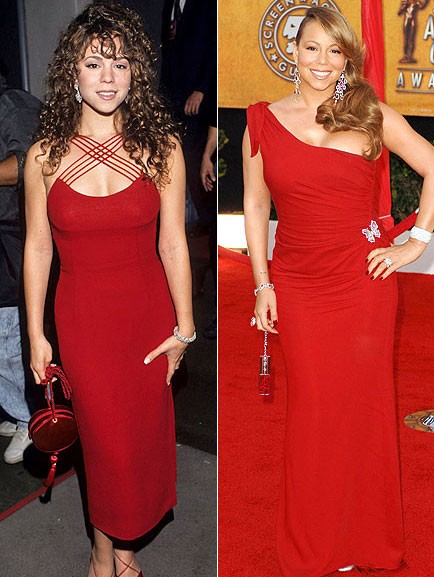 Nổi tiếng về những bộ đầm sặc sỡ mỗi lần bước chân lên thảm đỏ, nữ ca sĩ 43 tuổi Mariah Carey chưa bao giờ để lỡ cơ hội hút hồn cánh mày râu bằng những đường cong “chết người”. Xem thêm: Sao Hoa ngữ/Sao Việt/Sao Hàn/Sao Hollywood