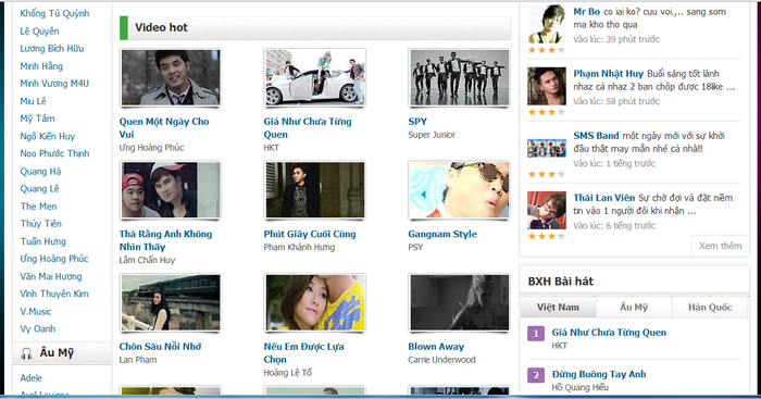 MV Giá như chưa từng quen đứng thứ 2 trên BXH Video hot.