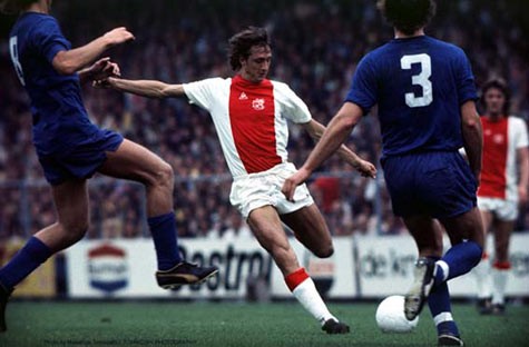 Johan Cruyff 3 lần vô địch cùng Ajax