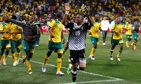 Nam Phi bị loại nhưng các cầu thủ vẫn ăn mừng "như đúng rồi"