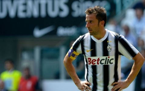 Del Piero đã chơi hơn 600 trận cho Juventus