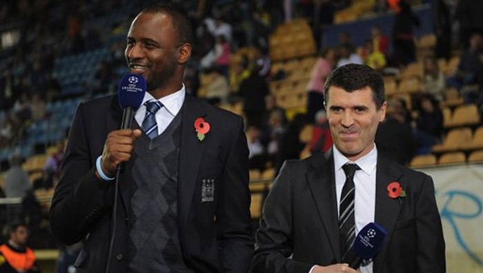 Patrick Vieira và Roy Keane hội ngộ với tư cách phóng viên trong trận đấu này