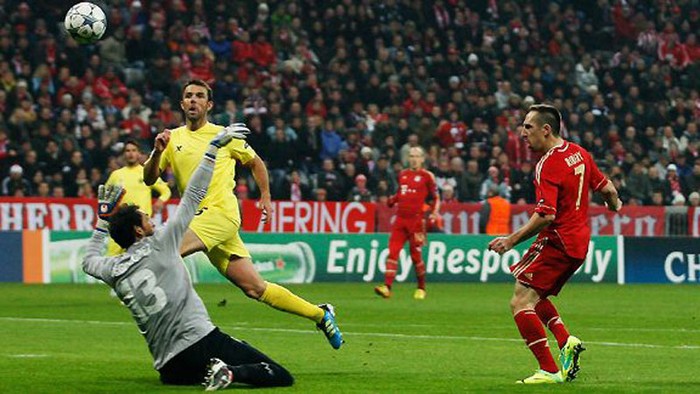 Franck Ribery mở tỷ số cho Bayern Munich trước Villarreal
