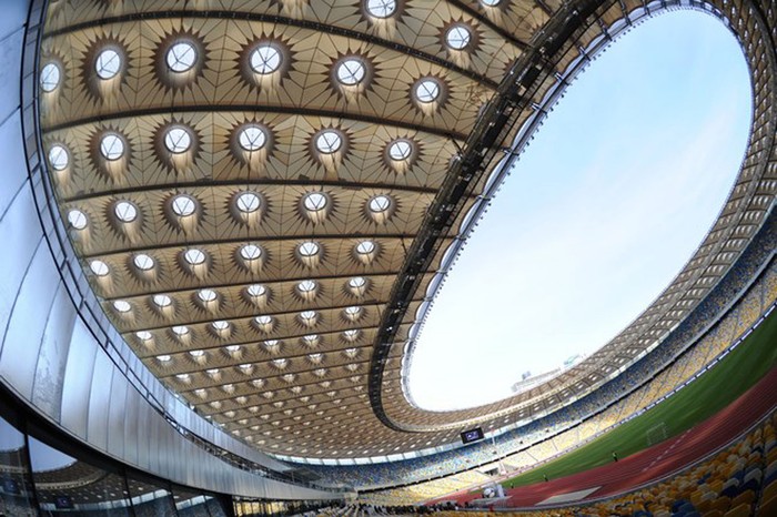 Sân vận động Olympic ở Kiev, Ukraine, nơi sẽ diễn ra trận chung kết EURO 2012