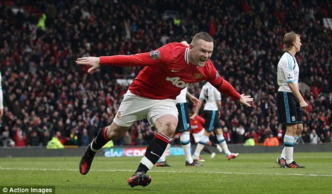 Cú đúp của Rooney tmang lại thắng lợi quan trọng cho Quỷ Đỏ.