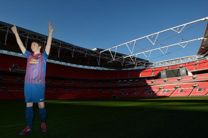 Lionel Messi ở sân Wembley