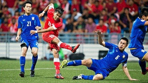 Thái Lan dù bị dẫn 2 bàn nhưng vẫn có thể chiến thắng nhờ có 1 bàn thắng ở Singapore.