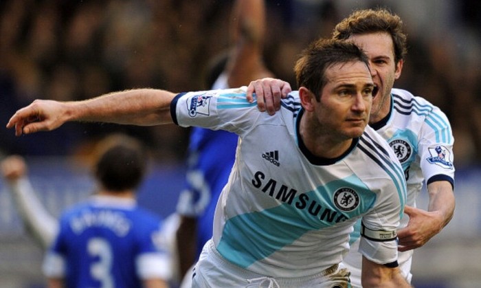 Tỷ số chung cuộc: Everton 1-2 Chelsea. Frank Lampard mang lại thắng lợi thứ 4 liên tiếp của Chelsea tại Premier League.