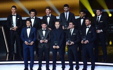 Đội hình tiêu biểu của năm 2012: Tất cả đều đến từ La Liga!