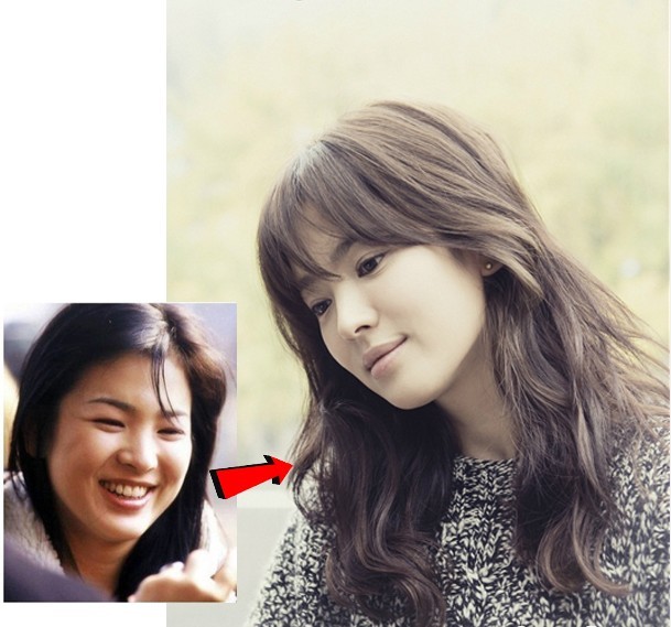 Song Hye Kyo được mệnh danh là “đại mỹ nhân tự nhiên” của Hàn Quốc, là ngôi sao sở hữu gương mặt mộc đẹp nhất, ấy vậy mà sự thật khiến nhiều fan phải kinh ngạc khi so sánh với bức ảnh cũ của cô với gương mặt mập ú. Đúng là người đẹp vì lụa, ăn mặc trang điểm vào sẽ biến thành một người hoàn toàn khác.