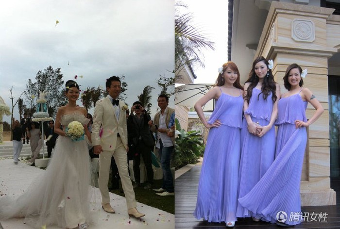 Đám cưới "chớp nhoáng" của Từ Hy Viên và Uông Tiểu Phi với sự góp mặt của chân dài Đài Loan Ngô Bội Từ.