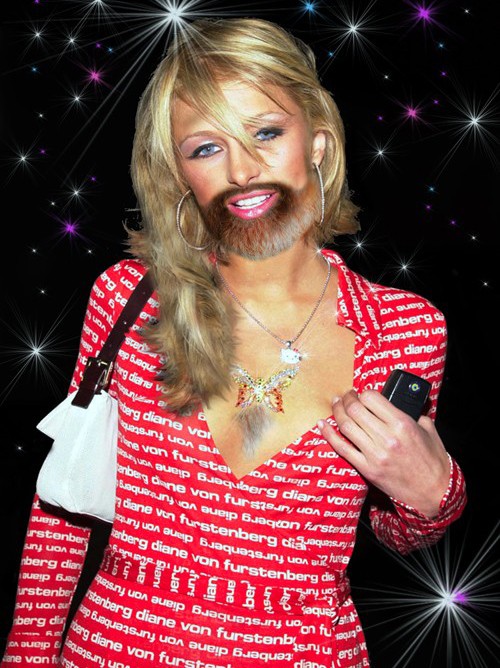Paris Hilton còn có thêm một chòm râu ngực.