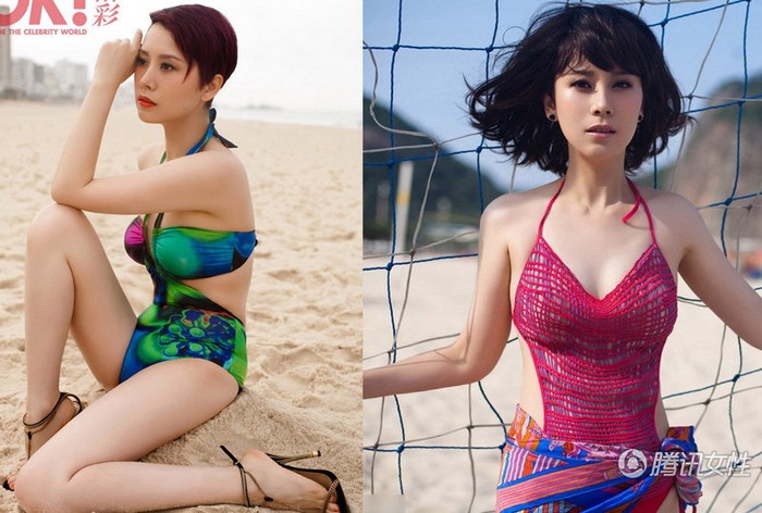 Thả dáng trên bãi biển, Hải Thanh hoàn toàn biến thành cô gái 18 tuổi chữ không phải đã ở độ tuổi 30.