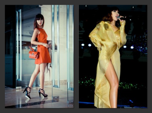 Siêu mẫu Hà Anh khoe chân táo bạo với những kiểu váy xẻ tà không thể cao hơn hoặc rất dịu dáng với đầm ngắn nữ tính.