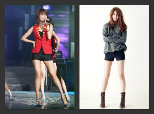 Sooyoung SNSD là thành viên sở hữu đôi chân tiêu chuẩn của nhóm. Cũng như phong cách trong biểu diễn, ngoài đời cô cũng thường sử dụng quần soóc để có thể khoe được chân dài miên man.