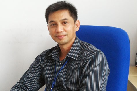 Ông Trần Công Danh, Phó Giám đốc trung tâm ITEC trả lời phỏng vấn phóng viên Báo Giáo dục Việt Nam.