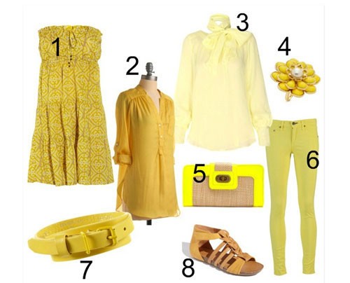 Mix đồ vàng chanh cho dân công sở: một áo sơ mi kết hợp quần jeans, hoặc váy quây kèm áo khoác lửng xinh xắn.
