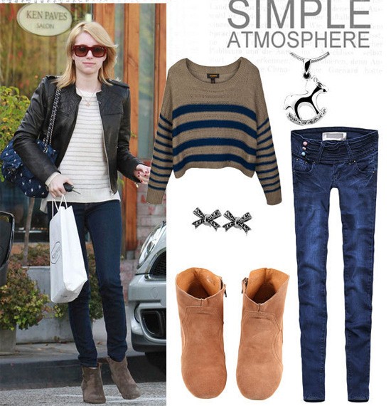 Emma đặc biệt kết bốt cổ ngắn. Mỗi khi diện quần jeans côn ống, cô nàng đều cố gắng làm sao lựa một "ẻm" bốt ngắn sao cho hợp style nhất.