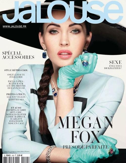 Xuất hiện trên bìa tạp chí Jalouse tháng 4 của Pháp, Megan Fox khiến hàng triệu độc giả phải ngẩn ngơ vì diện mạo quá đỗi xinh đẹp, gợi cảm và cuốn hút. (Ảnh: ngoisao) Xem thêm: Mặc đẹp như sao Hollywood/ Bộ sưu tập váy xinh chào hè 2012.