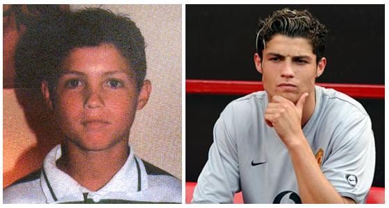 Ronaldo của quá khứ mang nét hiền lành, dễ thương, trong khi Ronaldo "lớn" lại cho thấy vẻ đẹp nam tính, góc cạnh. (Ảnh: news) Xem thêm: Ngắm Sao nam "mặt hoa da phấn"
