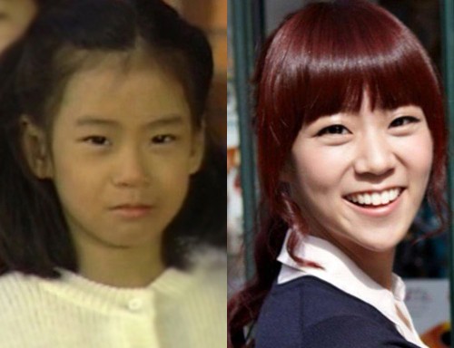 Seung Yeon của T-ara cũng vào một vai diễn nhí. Khi đó, người đẹp mới chỉ 9 tuổi và các nét không khác lắm so với hiện nay.