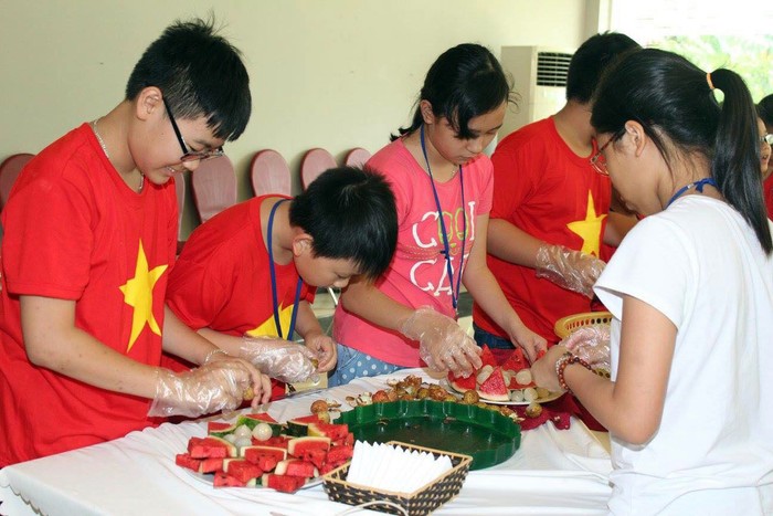 Các em học sinh được trải nghiệm, rèn kỹ năng sống tại Cung Văn hóa thiếu nhi Hải Phòng (Ảnh: Lã Tiến)